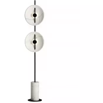 Торшер Kink Light Велси 08451-2F,19(01) черный/белый Led 2*6W (3000K)