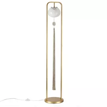 Торшер Odeon Light Fiolent 5432/1F золотой(под латунь)/стекло/кисточка/агат E14 1*40W