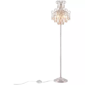 Торшер с хрусталем Freya Chabrol FR2302FL-04WG с подвесками