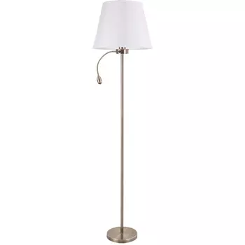 Торшер с выключателем и подсветкой для чтения Arte Lamp Elba A2581PN-2AB