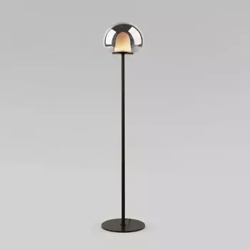 Торшер светодиодный светильник со стеклянным плафоном Eurosvet Twice 90327/1 черный