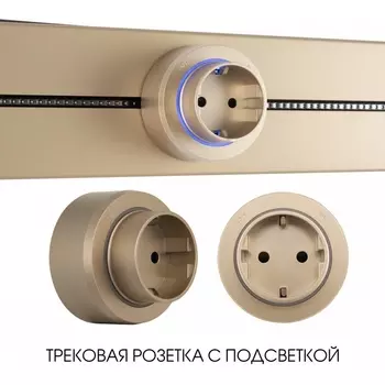 Трековая розетка с подсветкой Arte Milano Am-track-sockets-39 397951TS/ES Gold