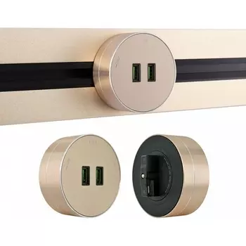 Трековая розетка USBx2 Arte Milano Am-track-sockets 380011TS/USBx2 Gold