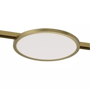 Трековый светильник LED для магнитного шинопровода Denkirs Shine Flow DK5763-SB 48V 15W сатинированная латунь