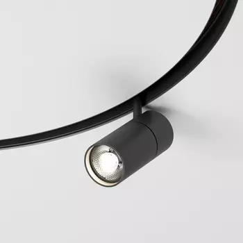 Трековый светильник магнитный LED 48V для радиусного шинопровода Elektrostandard Slim Magnetic 85188/01 12W 4200K Comfi чёрный ? 800мм