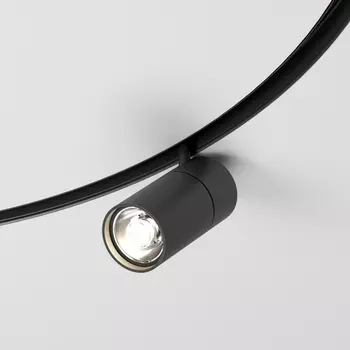 Трековый светильник магнитный LED 48V для радиусного шинопровода Elektrostandard Slim Magnetic 85190/01 20W 4200K Comfi чёрный ? 1200мм
