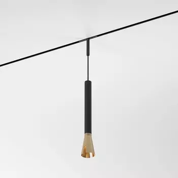 Трековый светильник магнитный LED 24V Elektrostandard Mini Magnetic 85165/01 3W 3000K (черный/латунь)