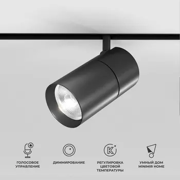 Трековый светильник магнитный LED с голосовым управлением 48V Elektrostandard Slim Magnetic 85197/01 20W 2700-6500K Dim R03 (черный) WIFI (Умный дом)