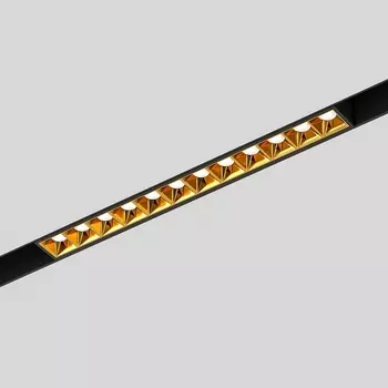 Трековый светильник светодиодный 48V магнитный Elektrostandard Slim Magnetic 12W 4000K Artas чёрный/золото 85103/01