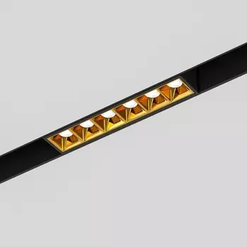 Трековый светильник светодиодный 48V магнитный Elektrostandard Slim Magnetic 6W 4000K Artas чёрный/золото 85101/01