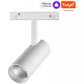 Трековый светильник низковольтный диммируемый Novotech Flum 359495 SHINO белый LED 12W 48V 3000-6500K (Умный дом, Алиса)