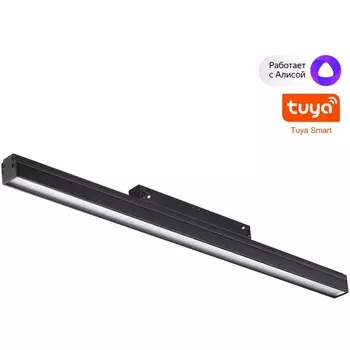 Трековый светильник низковольтный светодиодный Novotech Flum 359486 черный LED 24W 48V 3000-6500K (Умный дом, Алиса)
