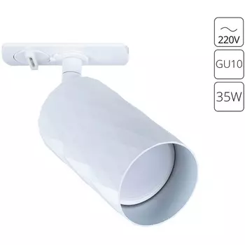 Трековый светильник однофазный 220V Arte Lamp Fang A5560PL-1WH