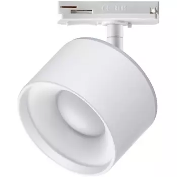 Cветильник светодиодный трековый однофазный трехжильный 220V с переключ. цв. температуры IP20 3000-4000-6000К 12W вниз + 3W вверх NT22 белый Novotech Giro 358973