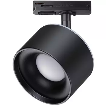 Cветильник светодиодный трековый однофазный трехжильный 220V с переключ. цв. температуры IP20 3000-4000-6000К 12W вниз + 3W вверх NT22 черный Novotech Giro 358974