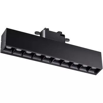 Cветильник светодиодный трековый однофазный трехжильный IP20 4000K 16W 220V NT22 черный Novotech Iter 358857