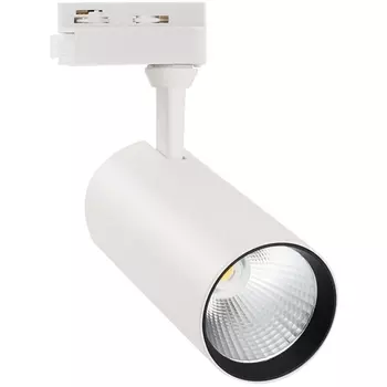 Трековый светильник однофазный 220V светодиодный ULB-Q276 25W/3000К Volpe WHITE