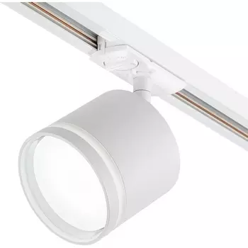 Трековый светильник однофазный 220V Escada 20009 1x15Вт GX53, металл, белый матовый