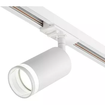 Трековый светильник однофазный 220V Escada 20016 20016TRA/01 SWH 1x50Вт GU10, металл, белый матовый