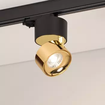 Трековый светильник SP-PLURIO-TRACK-4TR-R77-9W Day4000 (BK-BRS, 36 deg, 230V) (Arlight, IP20 Металл, 3 года) 038107