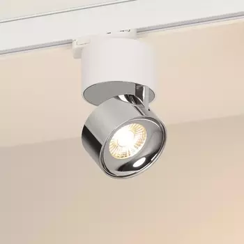Трековый светильник трехфазный LED SP-PLURIO-TRACK-4TR-R77-9W Warm3000 (WH-CHR, 36 deg, 230V) (Arlight, IP20 Металл) 038118