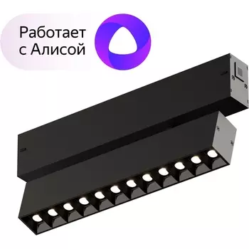 Трековый светильник с пультом однофазный 220V светодиодный Denkirs Smart DK8006-BK