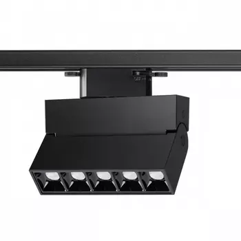 Cветильник светодиодный трековый однофазный трехжильный IP33 4000К 13W 110-265V NT19 черный Novotech Eos 358325