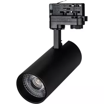 Трековый светильник трехфазный светодиодный LGD-GERA-4TR-R74-20W Warm3000 (BK, 24 deg, 230V) (Arlight, IP20 Металл) 024625(1)