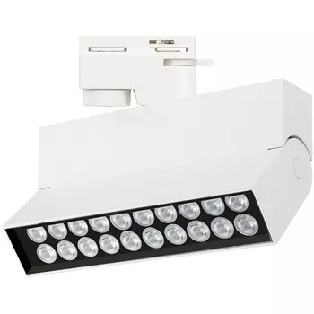Трековый светильник светодиодный LGD-LOFT-TRACK-2TR-S170-10W Warm3000 (WH, 24 deg, 230V) (Arlight, IP20 Металл, 3 года) 036467
