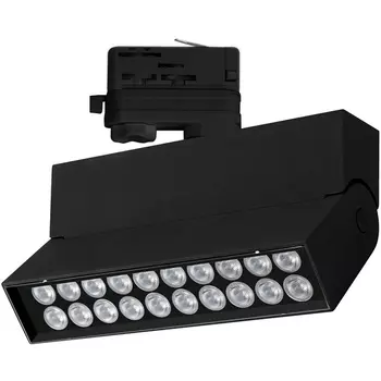 Трековый светильник трехфазный светодиодный 220V LGD-LOFT-TRACK-4TR-S170-20W Day4000 (BK, 24 deg) (Arlight, IP40 Металл) 026232