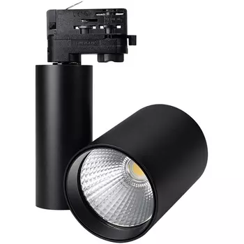 Трековый светильник трехфазный светодиодный 220V LGD-SHOP-4TR-R100-40W Cool SP7500-Fish (BK, 24 deg) (Arlight, IP20 Металл) 026291