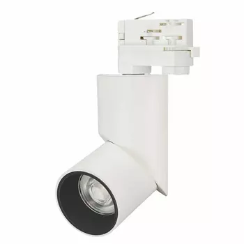Трековый светильник трехфазный светодиодный 220V LGD-TWIST-TRACK-4TR-R70-15W Day4000 (WH-BK, 30 deg) (Arlight, IP40 Металл) 025461(1)