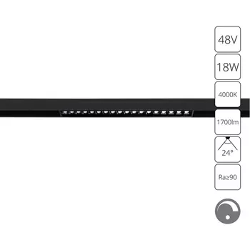 Трековый светильник светодиодный магнитный 48V Arte Lamp Linea A4685PL-1BK