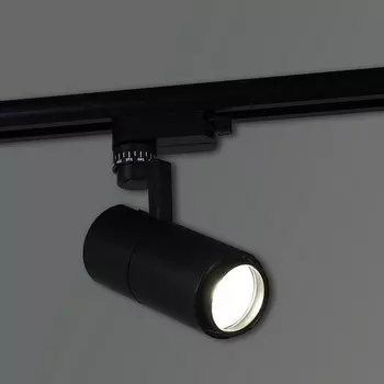 Трековый однофазный светильник светодиодный 220V Reluce 06712-9.3-001QY LED12W BK