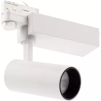 Трековый светильник LED трехфазный 220V узкий 3000K белый Б0049772 ЭРА SТR-30-36-30K-W20