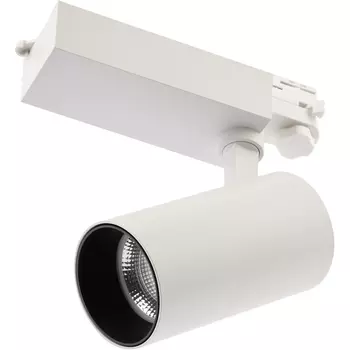 Трековый светильник LED трехфазный 220V узкий 3000K белый Б0049773 ЭРА SТR-30-36-30K-W30