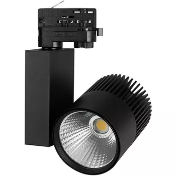 Трековый светильник трехфазный светодиодный 220V LGD-ARES-4TR-R100-40W Warm3000 (BK, 24 deg) (Arlight, IP20 Металл) 026375