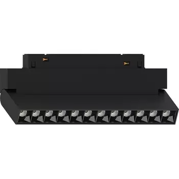 Трековый светодиодный светильник низковольтный 12W 48V черный Feron MGN301 51015