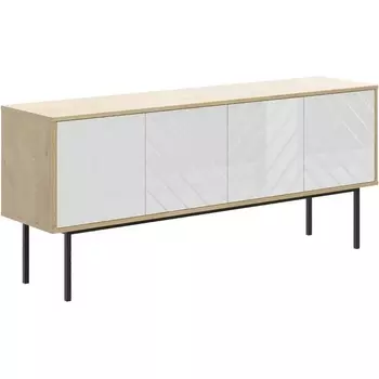 Тумба Boho большая ОГОГО (арт.571708), (ЛДСП/Белый,Дуб Корбридж) ОГОГО Обстановочка!