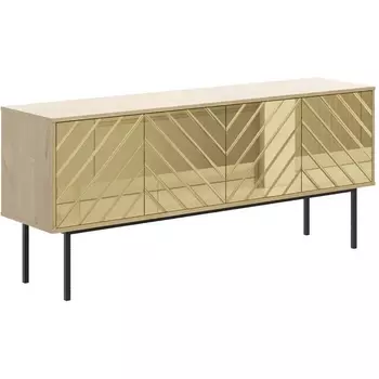 Тумба Boho большая ОГОГО (арт.571771), (ЛДСП/Дуб Корбридж,Золотой) ОГОГО Обстановочка!