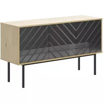 Тумба малая Boho ОГОГО (арт.571718), (ЛДСП/Черный,Дуб Корбридж) ОГОГО Обстановочка!