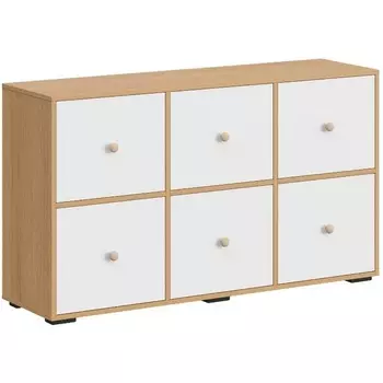 Тумба Play ОГОГО (арт.851789), (ЛДСП/Белый,Дуб Корбридж) ОГОГО Обстановочка!