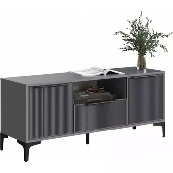 Тумба под телевизор Woodville Иадама графит / графит софт арт.601112