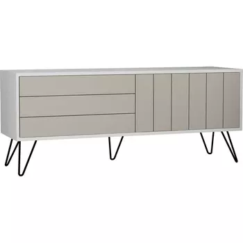 Тумба под ТВ PICADILLY TV STAND LEVE (ЛДСП,Металл/Черный,Белый) арт.LEV00428