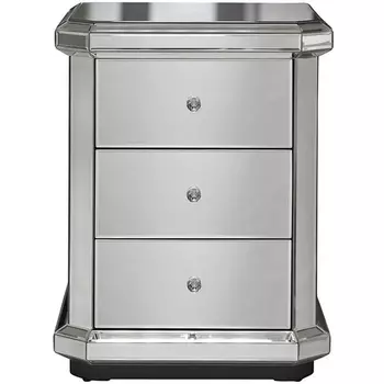 Тумба прикроватная Garda Decor KFC882 (Серебро/Серебро)