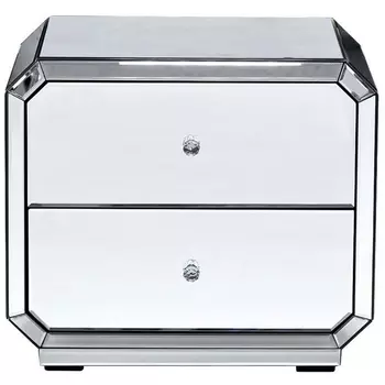 Тумба прикроватная Garda Decor KFC939 (Серебро/Серебро)