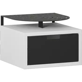 Тумба прикроватная OSLO NIGHTSTAND LEVE (ЛДСП,Металл/Черный,Белый) арт.LEV01137