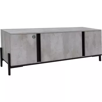 Тумба ТВ Ивару НЕКСТ - 1 Цемент светлый, Черный