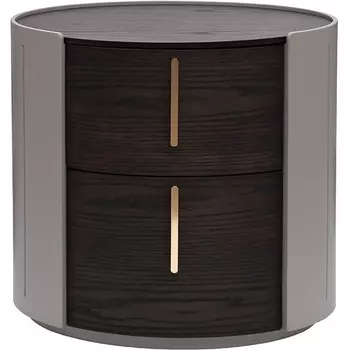 Тумбочка 2 ящика темный шпон 59*43*55см Garda Decor арт.77IP-30200