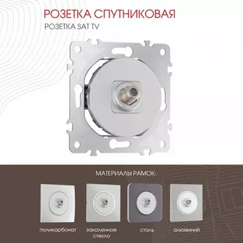 ТВ-розетка Arte Milano am-202 202.42-1.silver